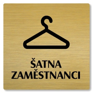 Šatna zaměstnanci, 118x118mm, zlatá, Nevada